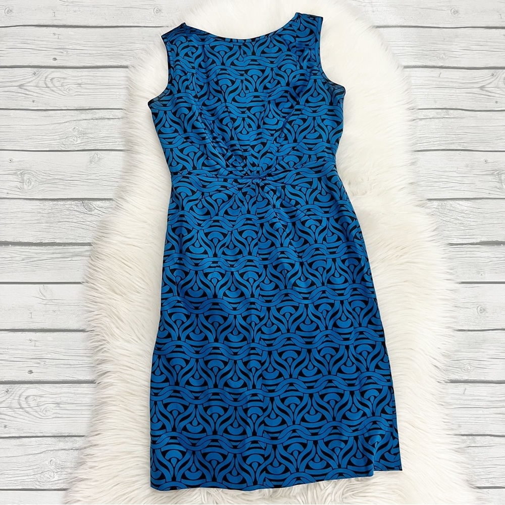 Banana Republic Blue and Black Sleeveless Dress